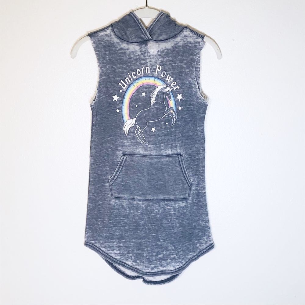 Grayson Social Unicorn Power sleeveless hoodie M